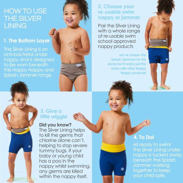 Splash About Silver Lining Swim Nappy Wrap 3-4 Years 5/5