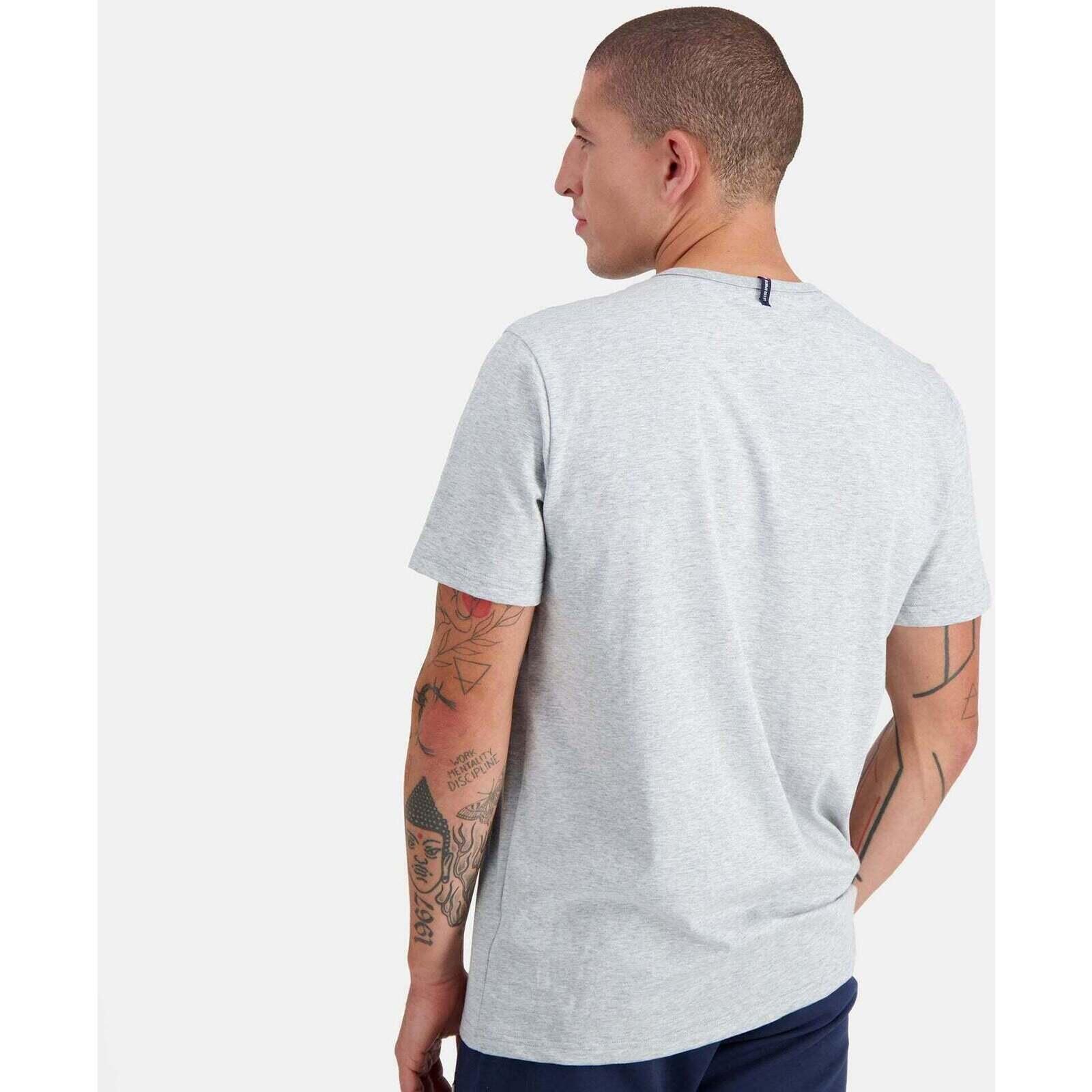 T-shirt Le Coq Sportif Ess Tee Ss No4 M Gris Chine Clair, Gris, Hommes 5/5
