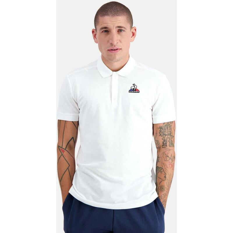 T-shirt Le Coq Sportif Ess Polo Ss No2 M, Blanc, Hommes