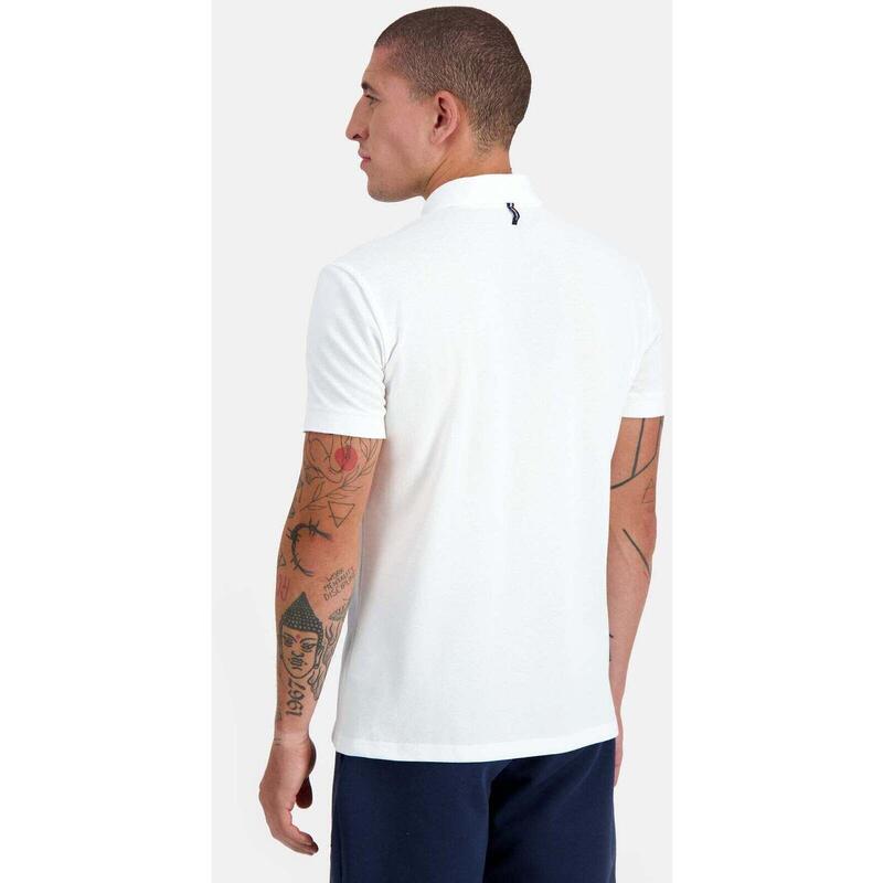 T-shirt Le Coq Sportif Ess Polo Ss No2 M, Blanc, Hommes