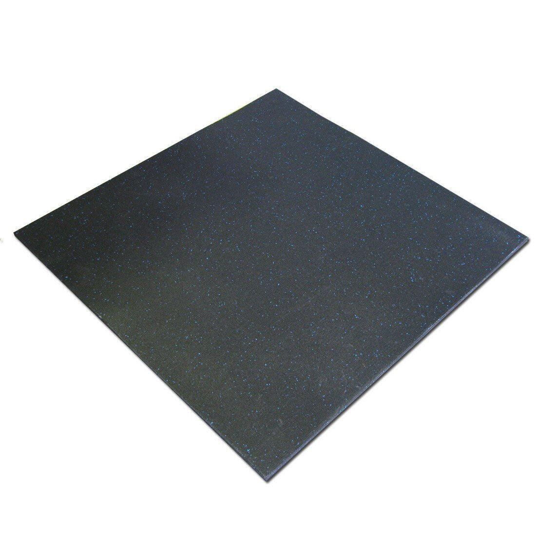 Rubber Gym Flooring Tile - 15mm - Black with Blue Fleck