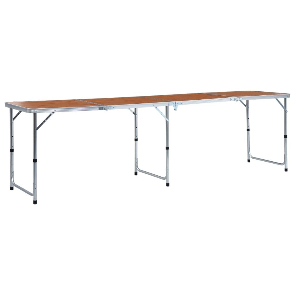 Foldable Camping Table Aluminium 240x60cm