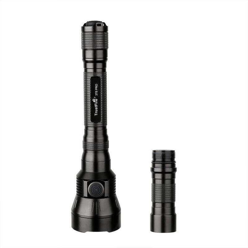 Lanterna tactica TrustFire 3T6 Pro, 5200 lumeni, 602 ml actiune, accumulator si