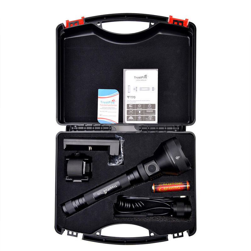 Kit lanterna de vânătoare TrustFire T70, 2300 rază 1000 m, reincărcabiă