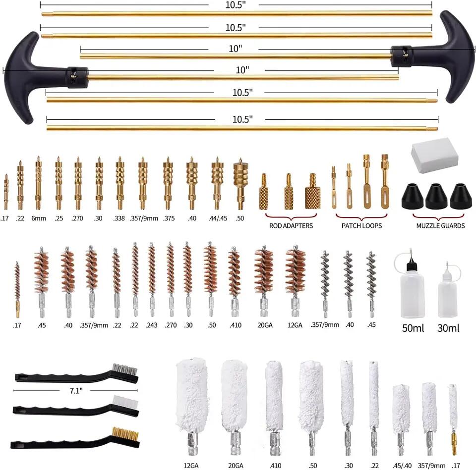 Kit universal de curățare a armelor (58 piese) premium 2/5