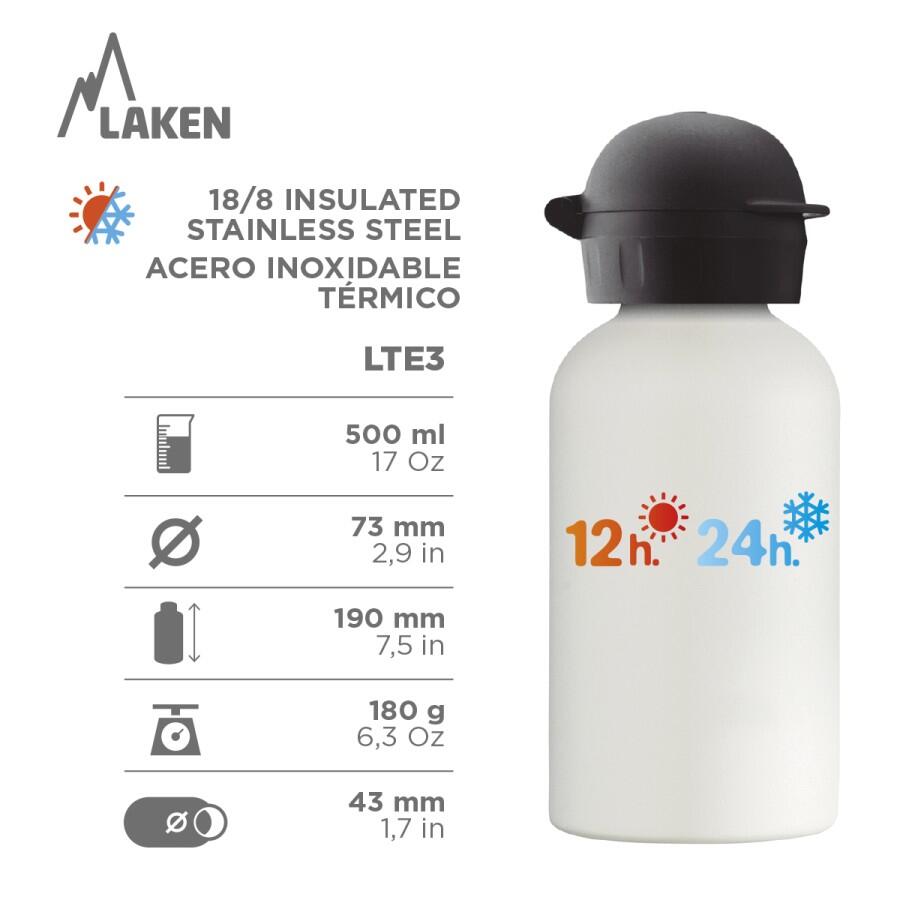 Botella térmica infantil acero inoxidable 0,35L Hit – LAKEN 2/3
