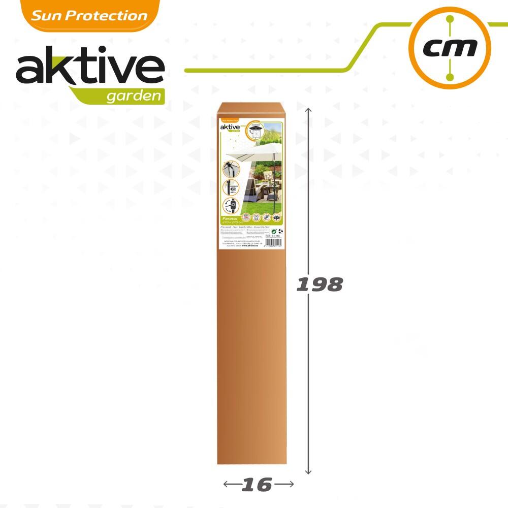 Parasol de jardin carré 270x270 cm inclinable Aktive 7/7
