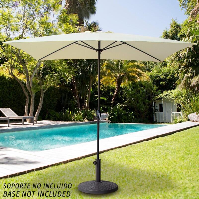 Sombrilla para jardín cuadrada 300x300 cm inclinable Aktive