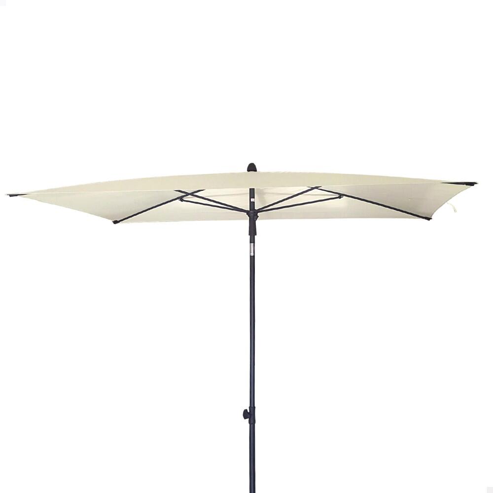 AKTIVE Aktive Sombrilla rectangular balcón inclinable 200x125 cm crema UV30