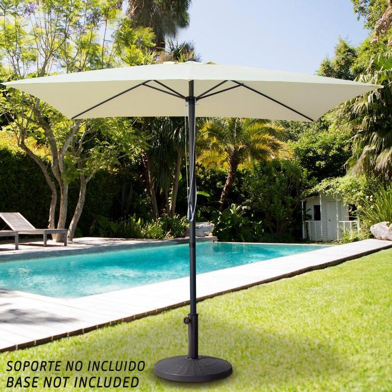 Sombrilla para jardín cuadrada 300x300 cm c/protección UV50 Aktive