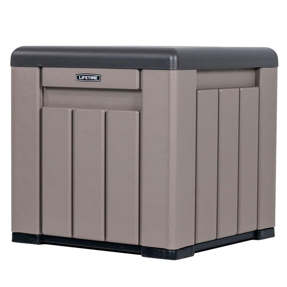 Baúl exterior ultrarresistente gris c/tapa desmontable Lifetime 1/7