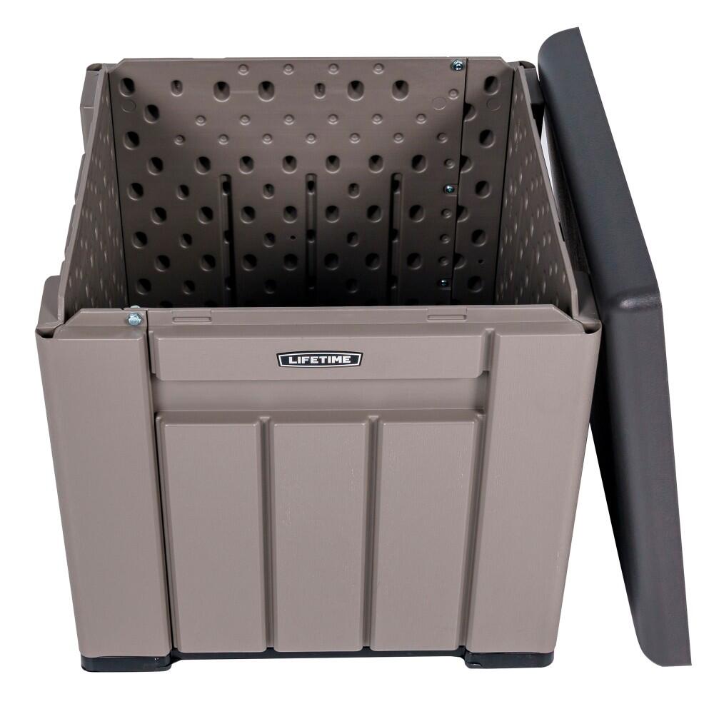 Baúl exterior ultrarresistente gris c/tapa desmontable Lifetime 2/7