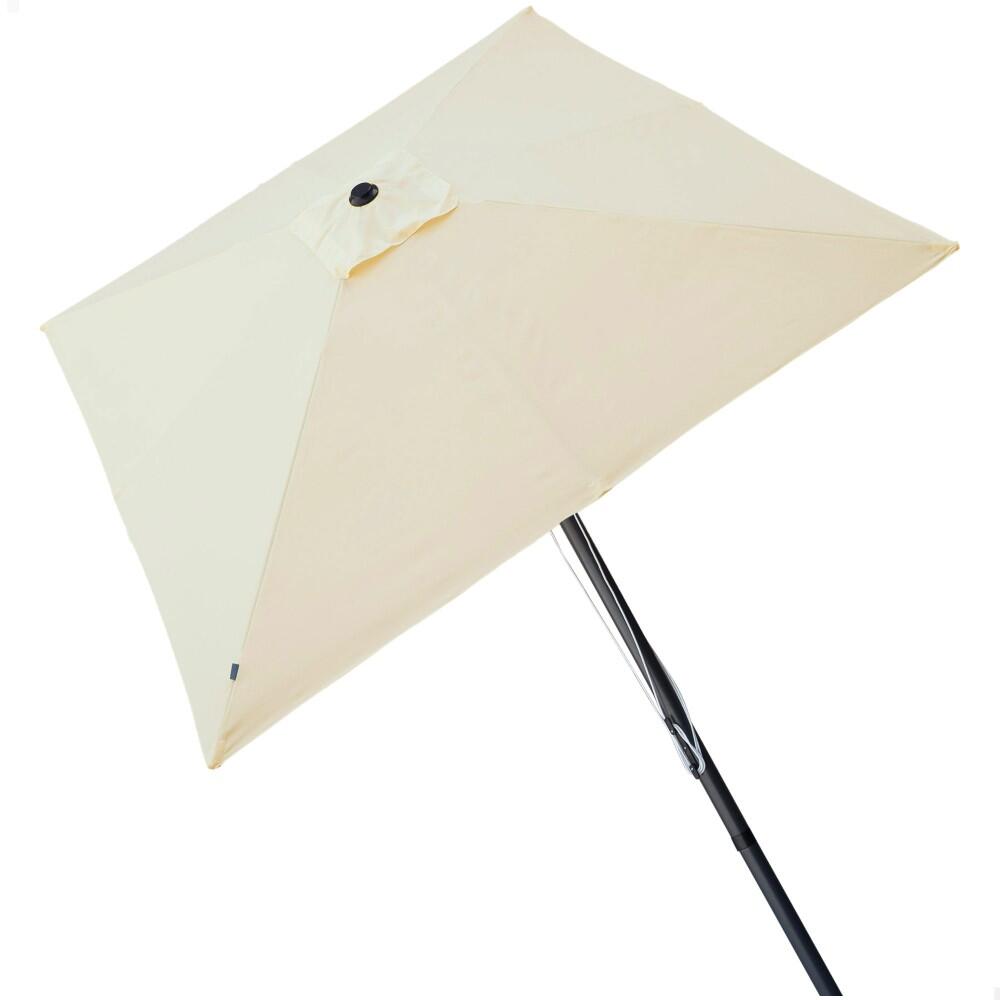 AKTIVE Sombrilla para jardín cuadrada 300x300 cm c/protección UV50 Aktive