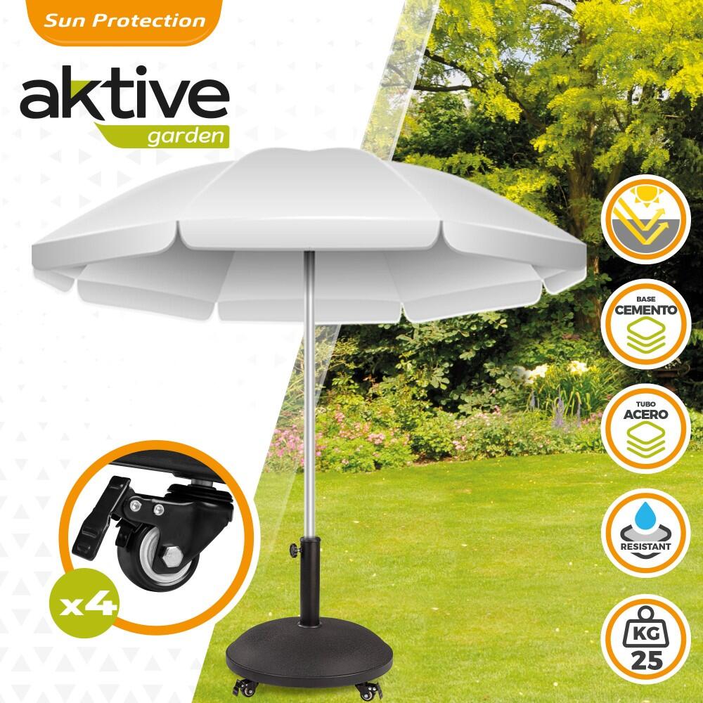 Vilde Base Per Ombrellone Da Giardino – 27 Kg Con Ruote Frenanti – Diametro Tubo 32-50 Mm – Colore Antracite