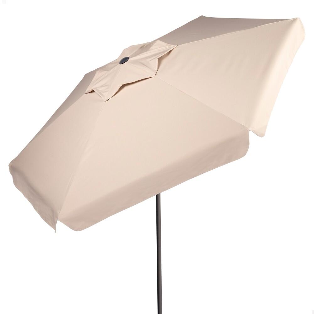 Aktive - Aktive Grand Parasol De Jardin Hexagonal Inclinable Coupe-vent Ivoire 230cm Uv50 - Parasol - Beige - Taille Unique - Decathlon