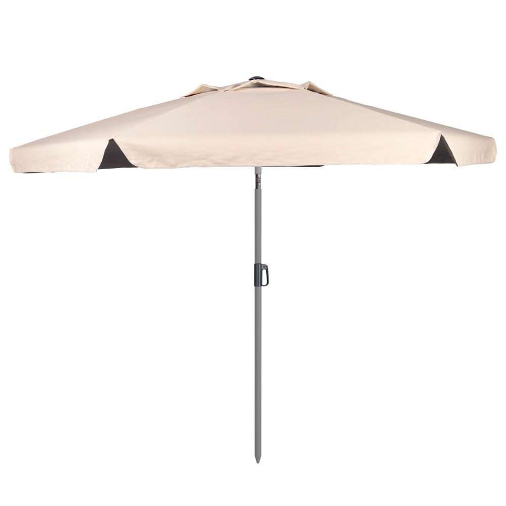 Aktive Grand parasol de jardin hexagonal inclinable coupe-vent ivoire 230cm UV50 7/7