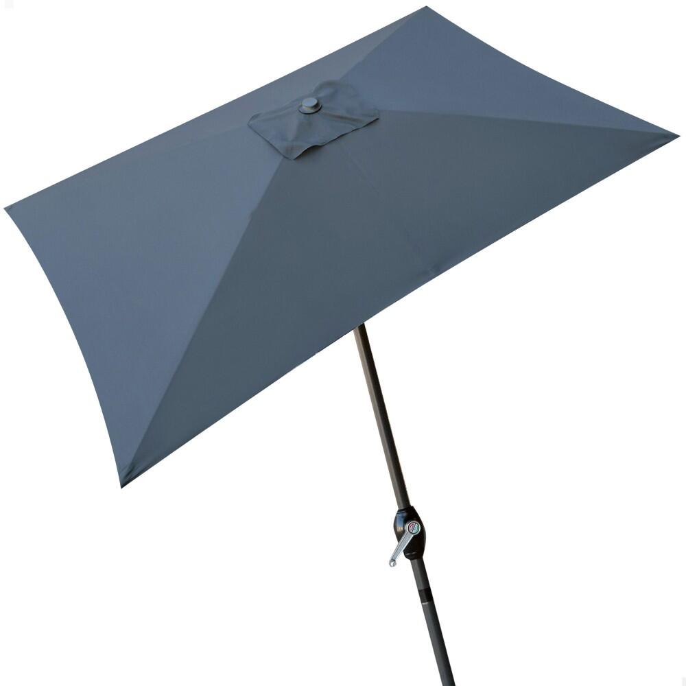Aktive - Parasol Rectangulaire 200x300cm Mât Aluminium Anthracite Aktive Garden - Parasol - Gris - Taille Unique - Decathlon