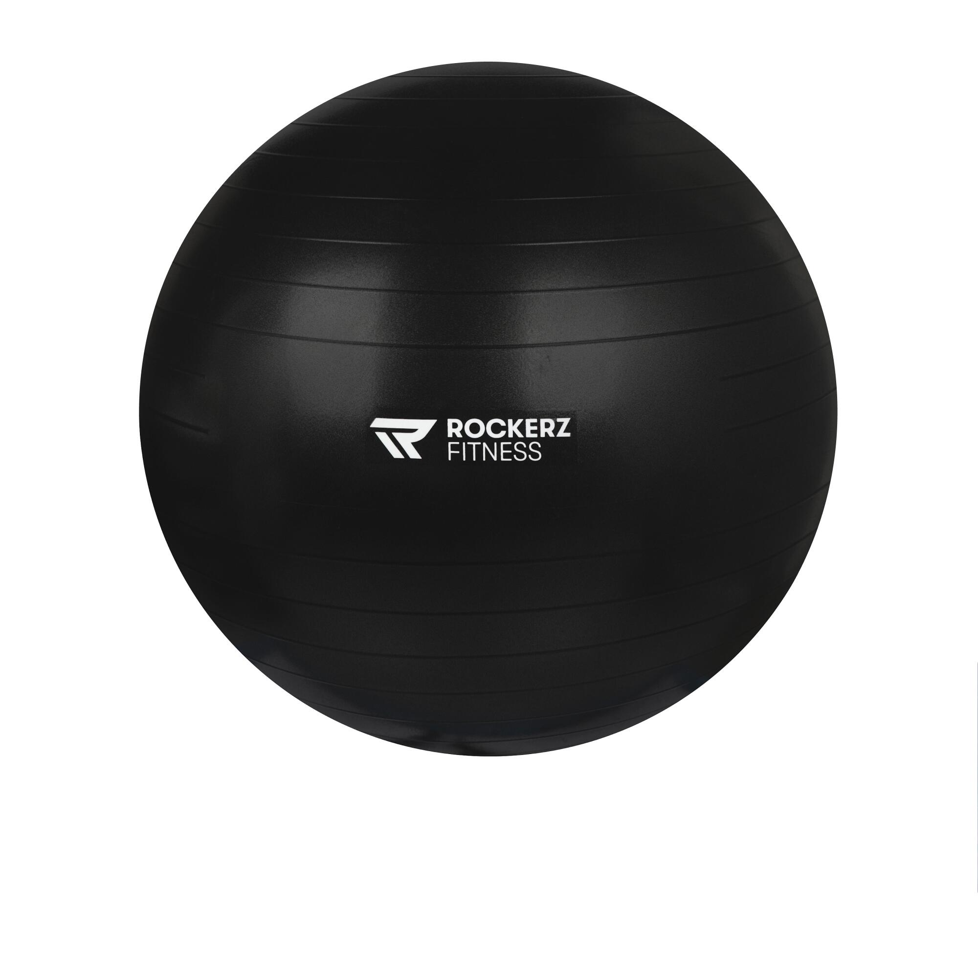 Ballon de yoga avec pompe - Ballon de Pilates - Ballon de fitness - 65cm - Noir 2/7