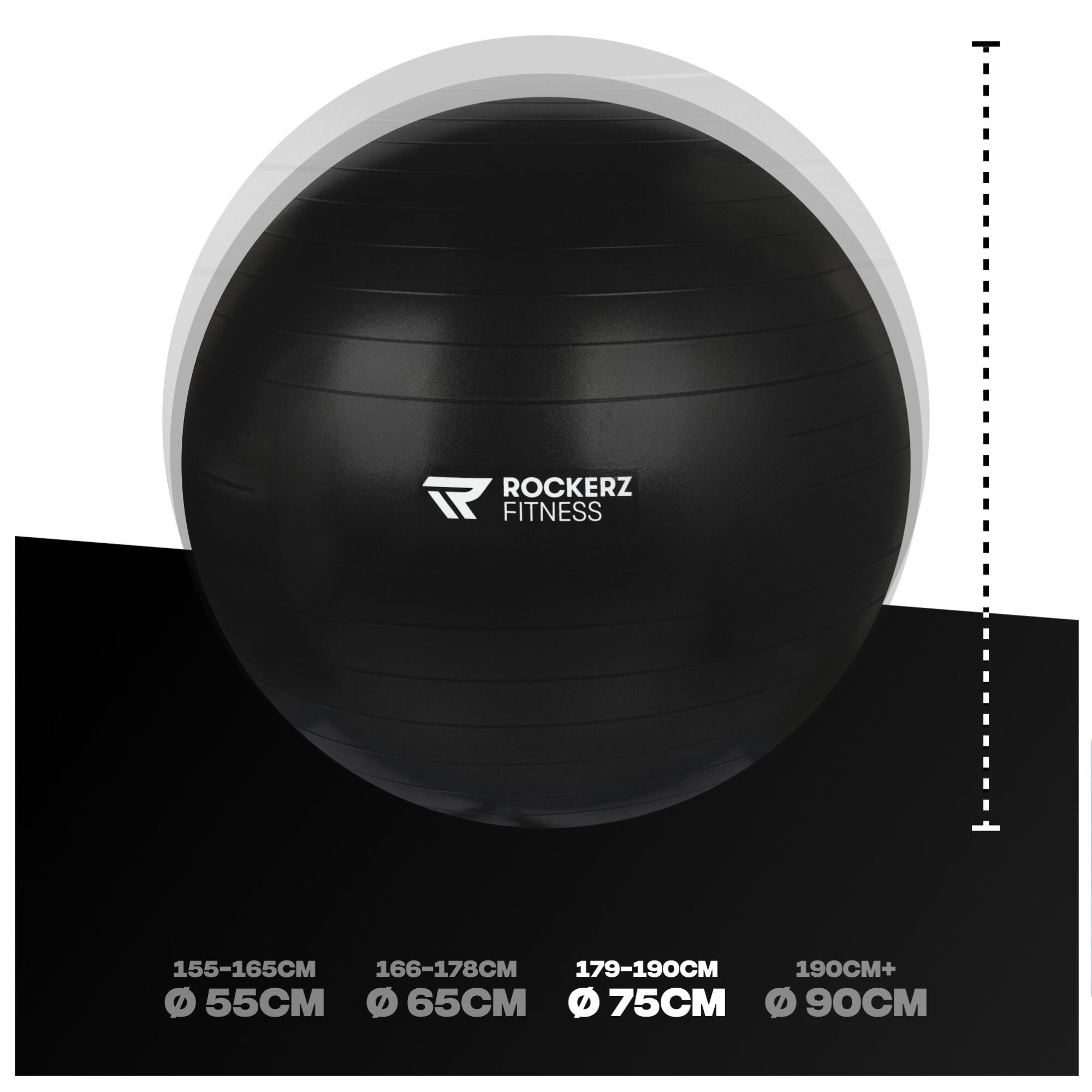 Palle Per Yoga RDX PALLA PER Esercizi Anti-scoppio Swiss Yoga Pilates Palestra Fitness Palla Da Yoga Resistente - Foto 3