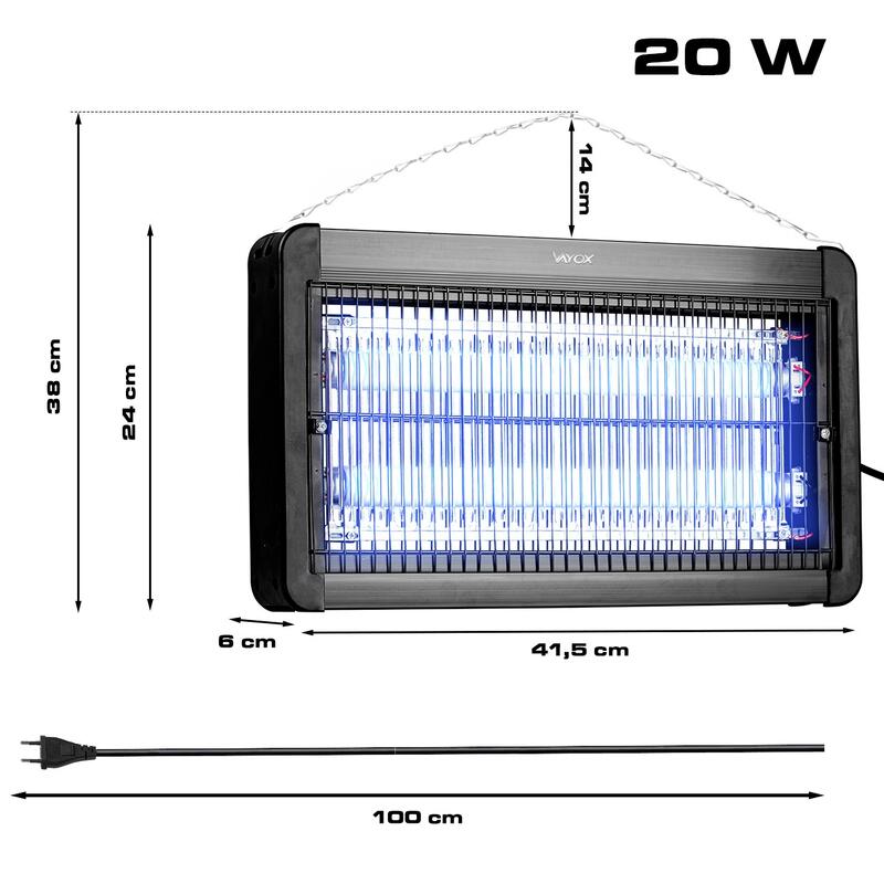 Lampa owadobójcza na komary muchy VAYOX IKV-20W 180m2