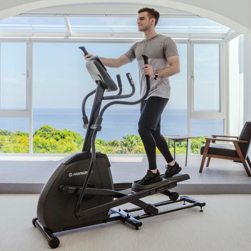 Vélo elliptique Horizon EX59 – Cadre ergonomique, entraînement complet à domicil 7/8