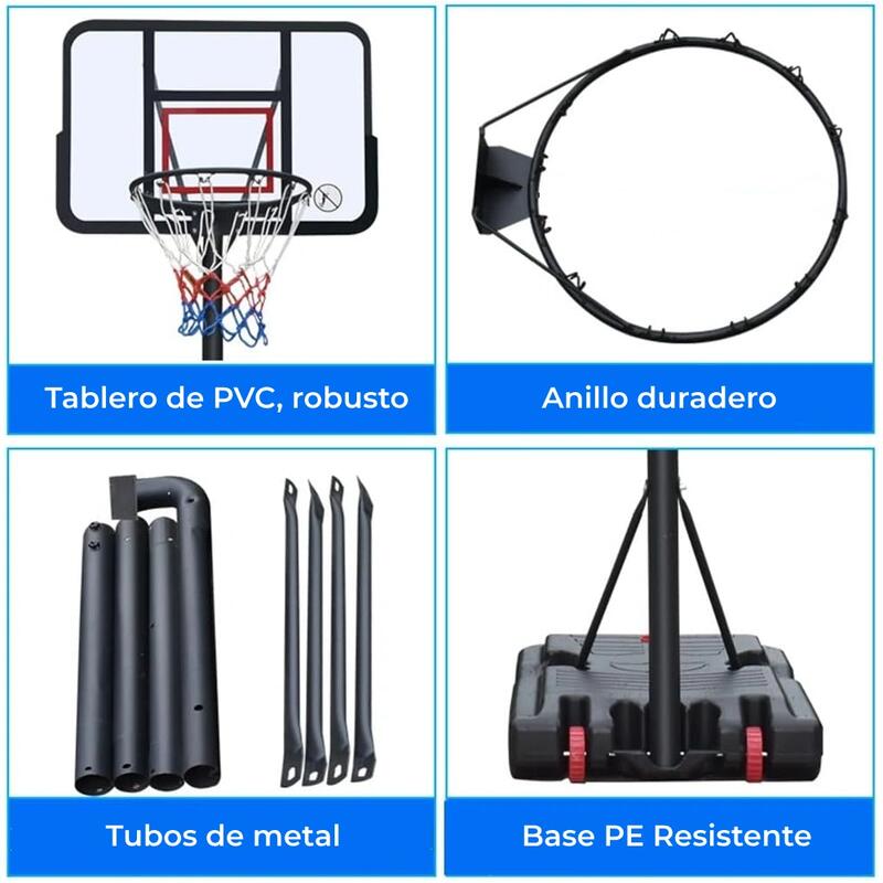 Devessport Canasta de Baloncesto Altura Regulable 190 – 305 cm