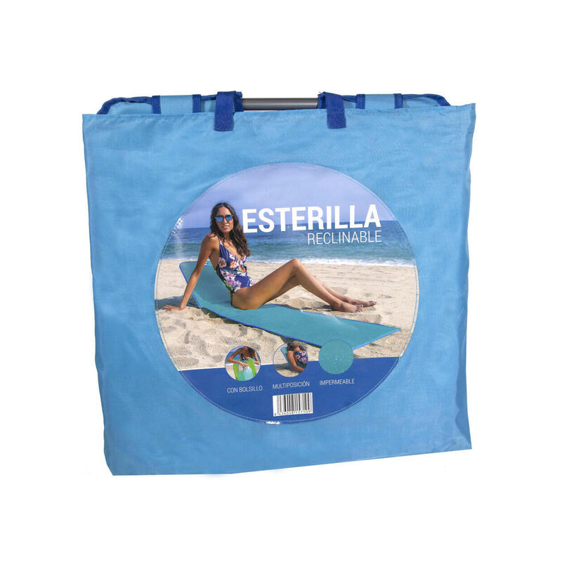 Esterilla Reclinable Sun & Surf Turquesa Ribete Royal