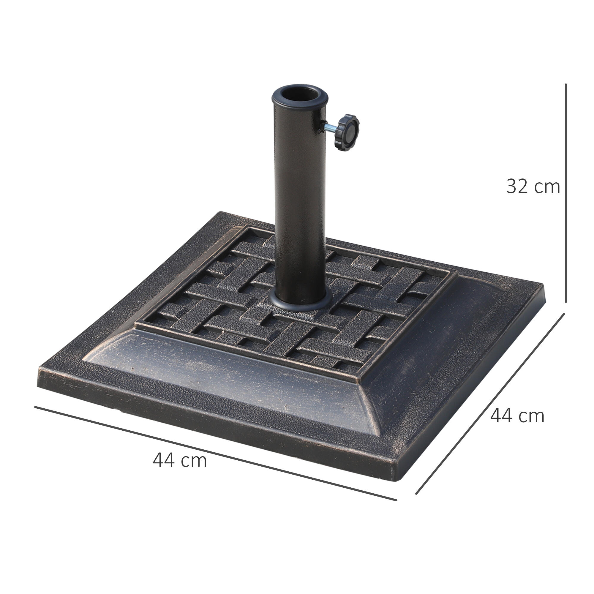 Base de Sombrilla Outsunny 44x44x32 cm Bronce 3/7