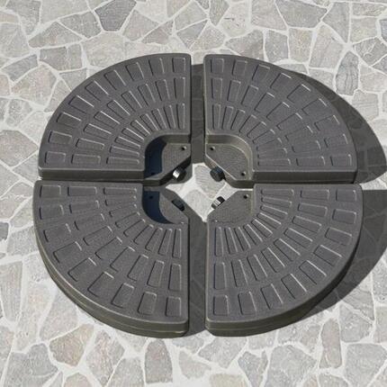 Base de Peso para Sombrilla Outsunny 100x100x10.5 cm Café