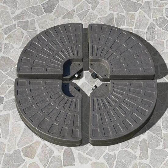 Base de Peso para Sombrilla Outsunny 100x100x10.5 cm Café