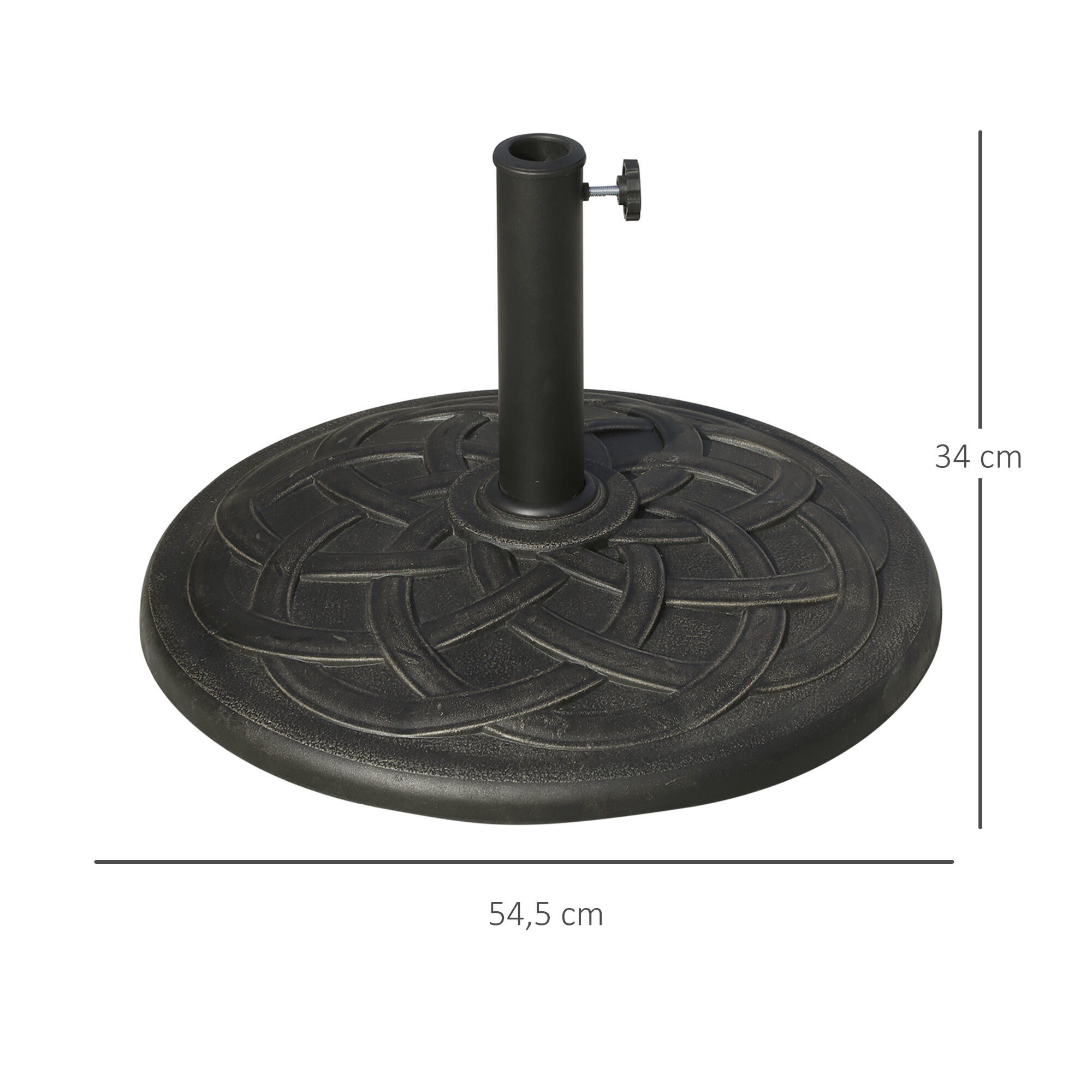 Base de Sombrilla Outsunny 54.5x54.5x34 cm Bronce 3/7