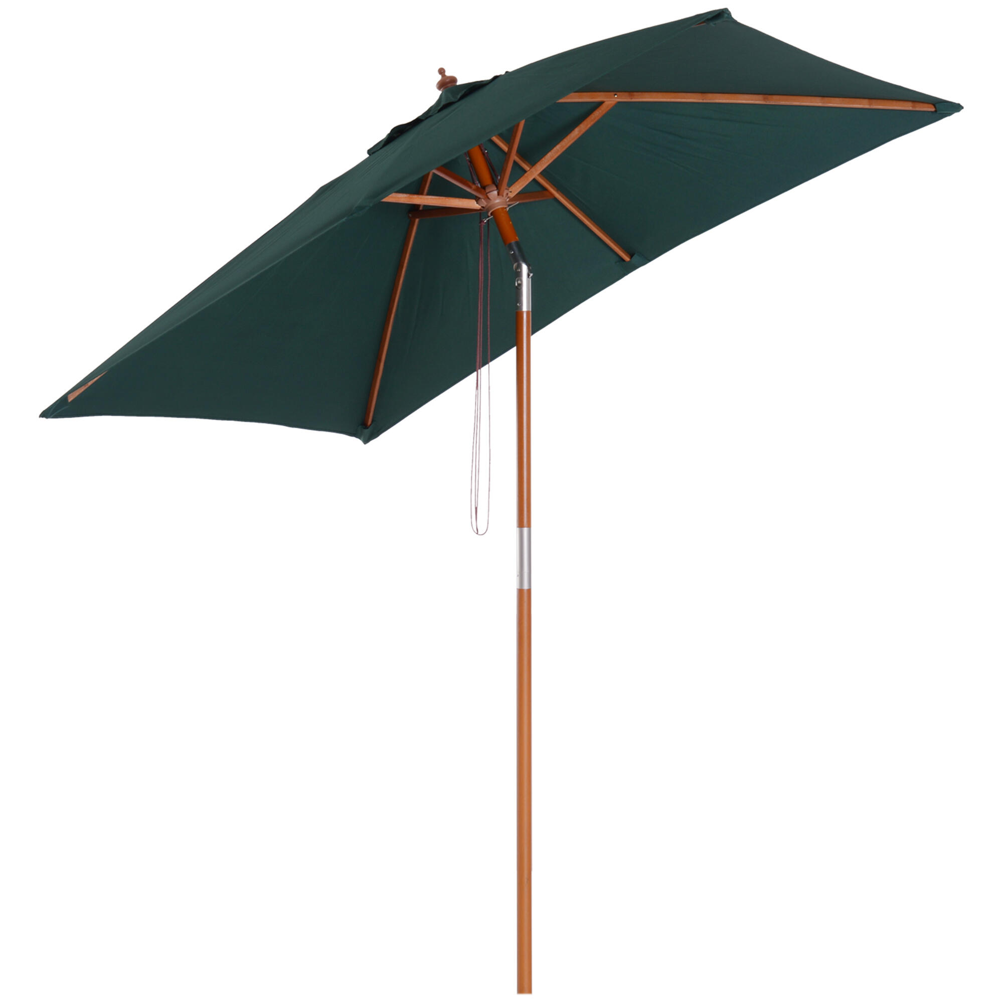 Chapéu de Sol de 200x150x230 cm Verde Outsunny
