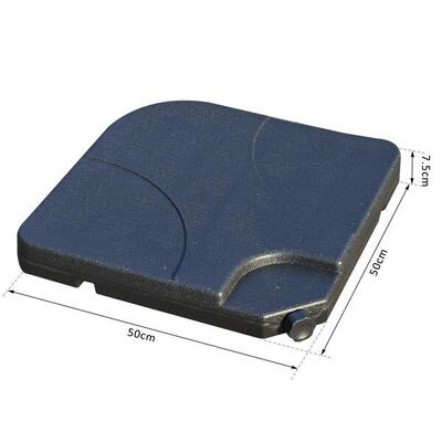 Base de Sombrilla Outsunny 50x50x7.5 cm Negro