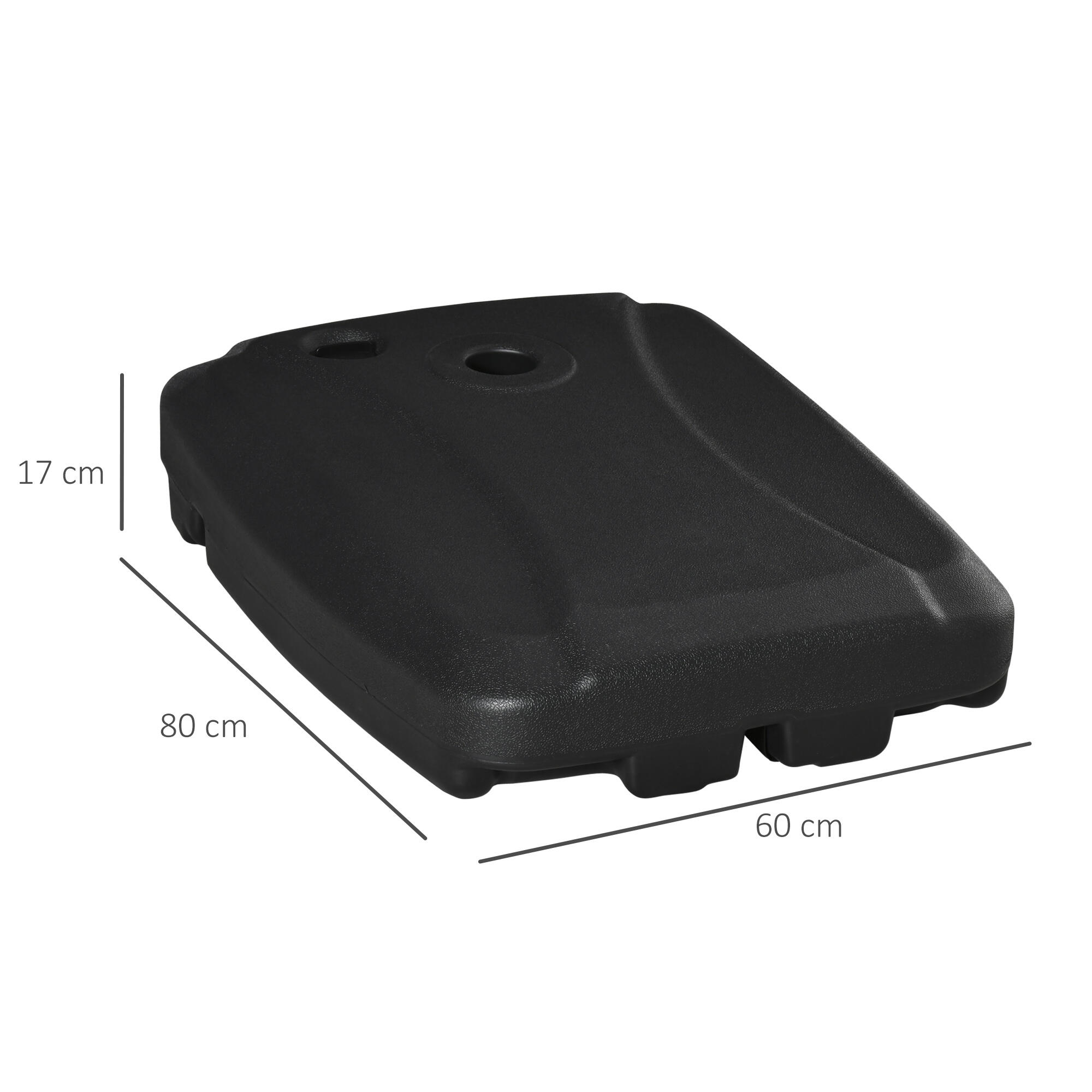 Base de Sombrilla Outsunny 80x60x17 cm Negro 3/7