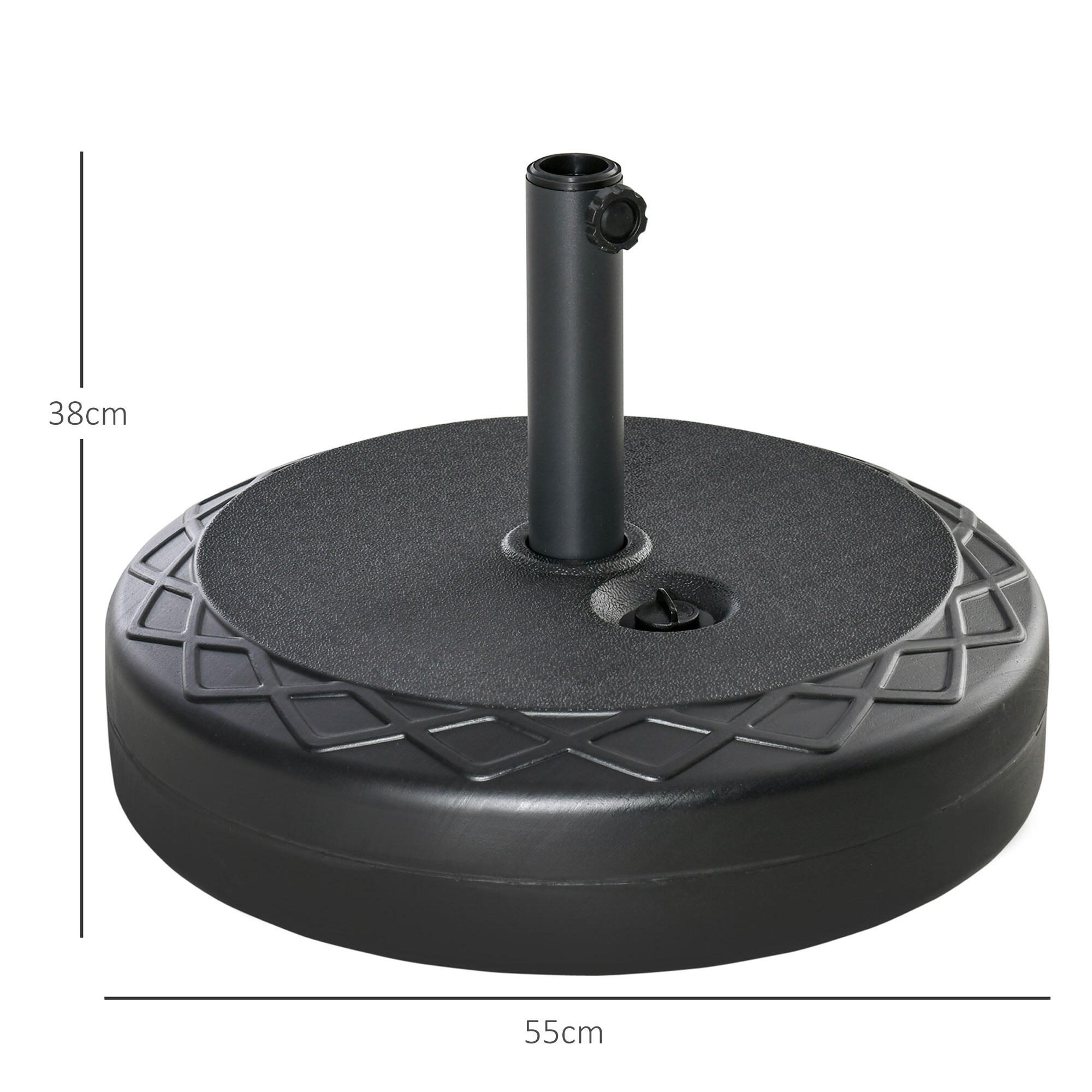 Base de Sombrilla Outsunny 55x55x38 cm Negro 3/7