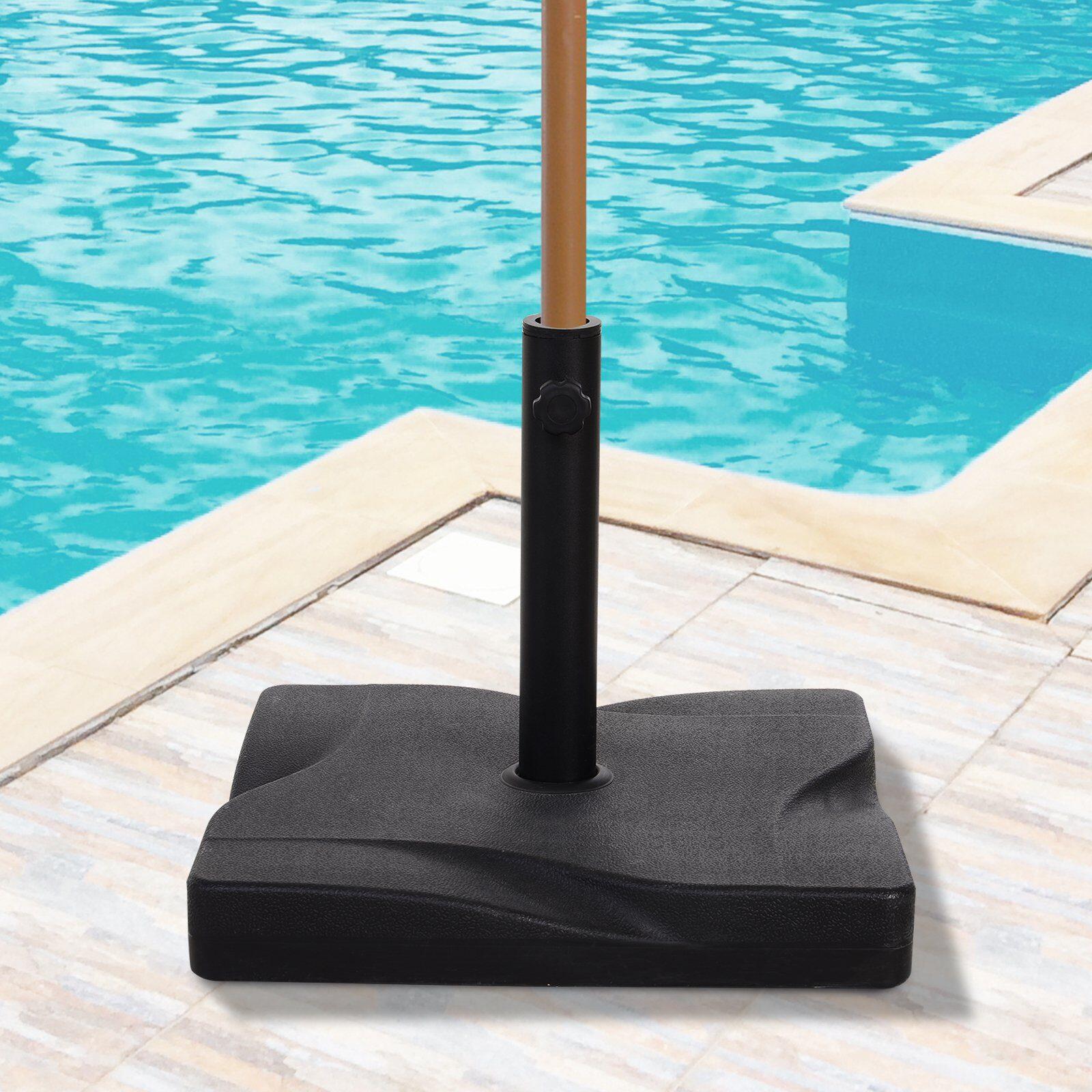 Base para Parasol de camping Outsunny 41.5x41.5x33 cm Negro 1/7