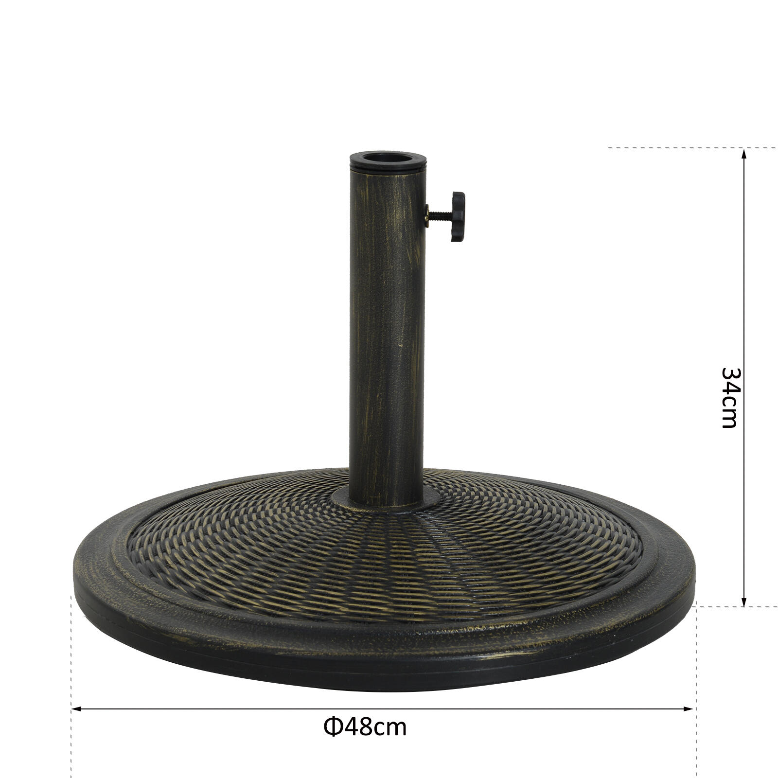 Base de Sombrilla Outsunny Ø48x34 cm Bronce 3/7