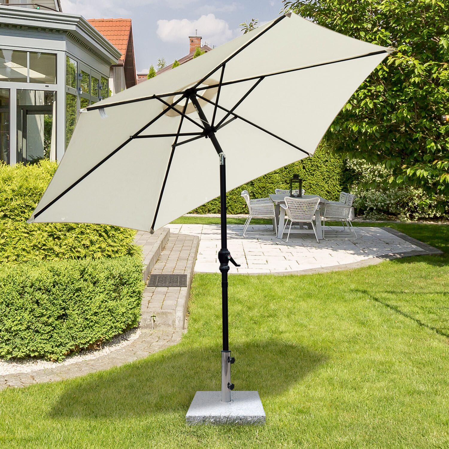 Base para chapéu de sol de mármore 42x42x36 cm cinzento outsunny