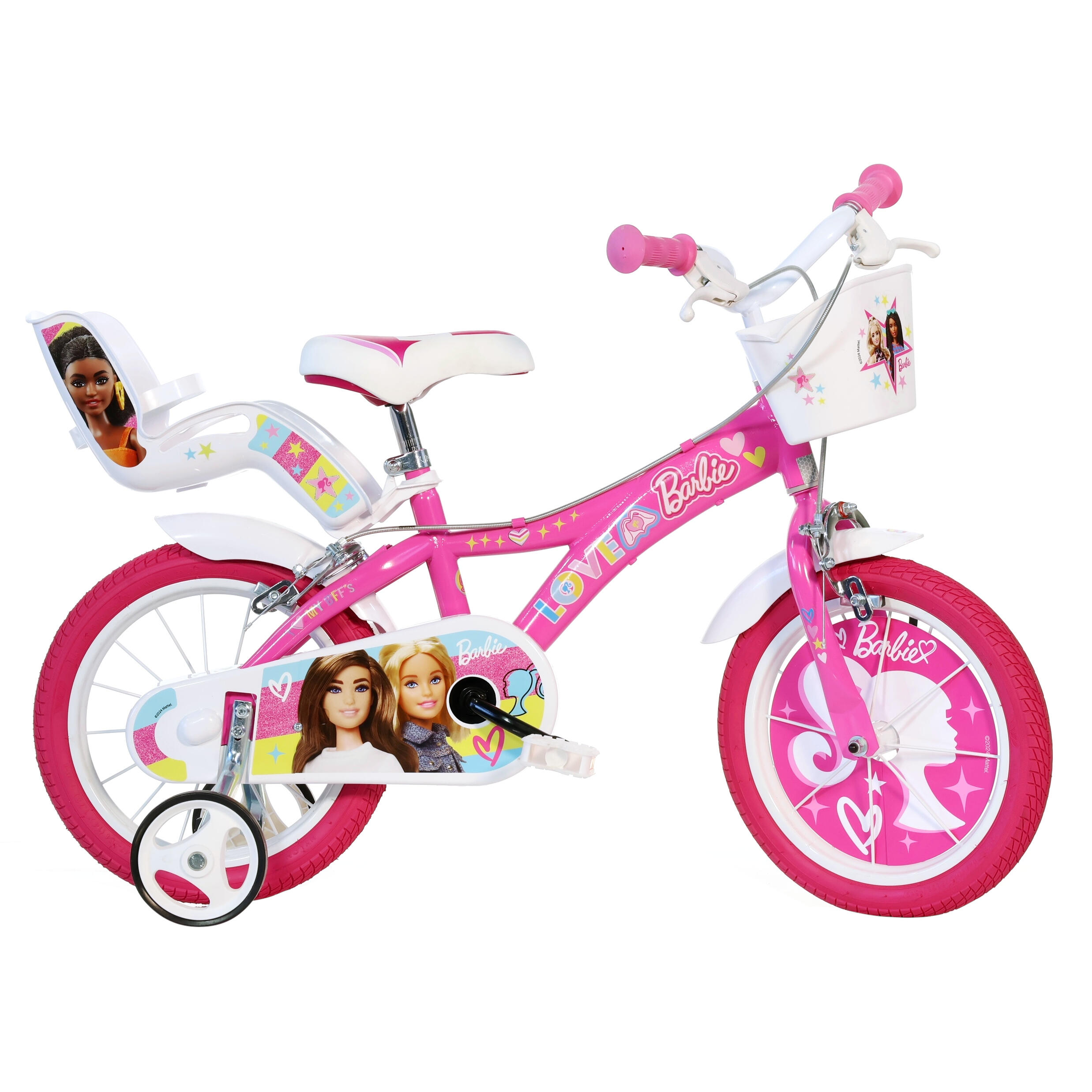 Velo Enfant 14 Pouces 4 6 Ans Barbie DINO BIKES Decathlon