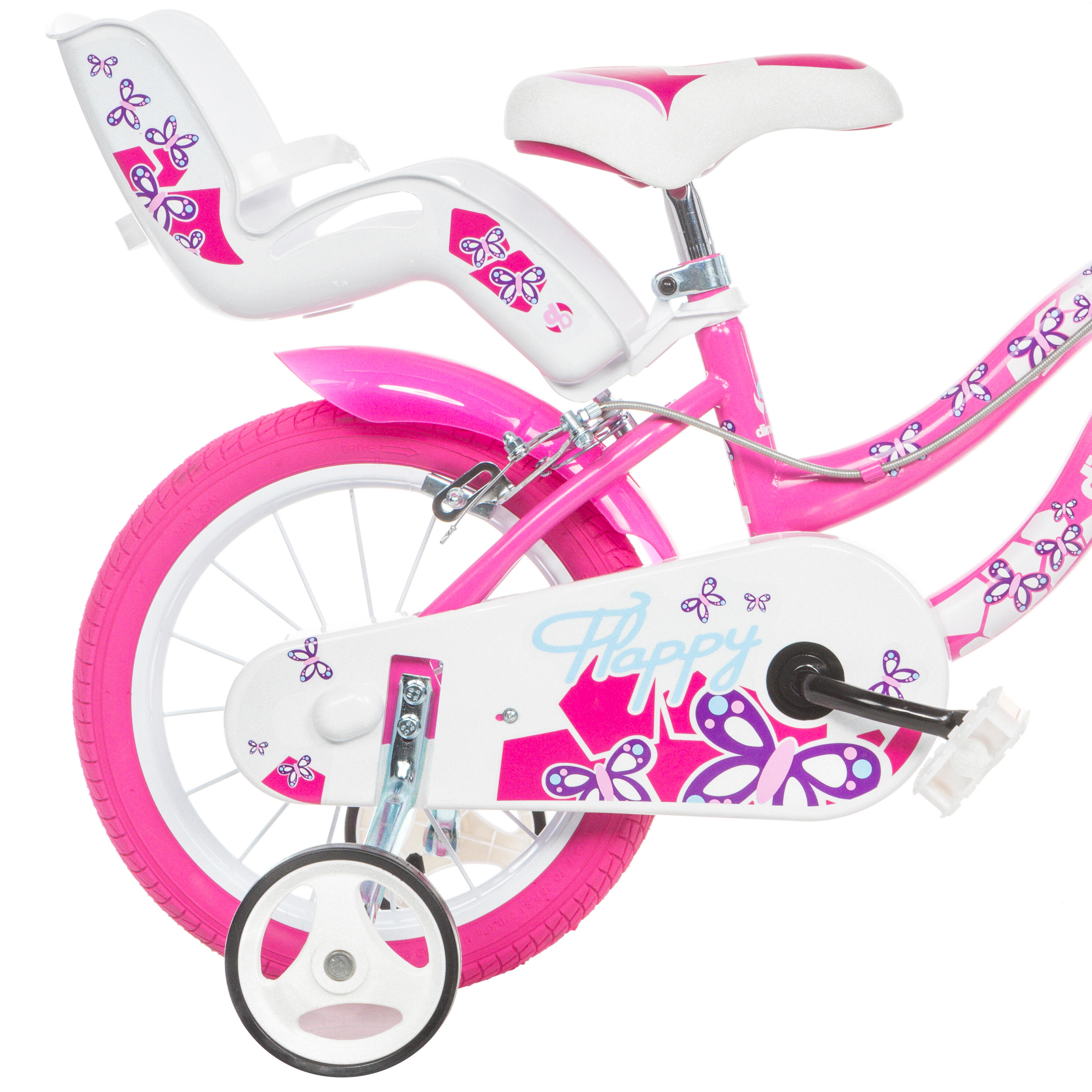 Bicicleta Niños 16 Pulgadas Flappy rosado 5-7 años 2/5