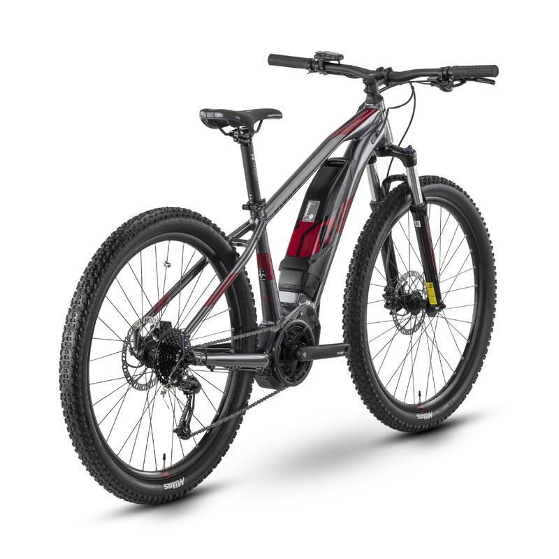 Bicicleta Electrica Raymon HardRay E 3.0 - 27.5 Inch, L, Gri-Rosu