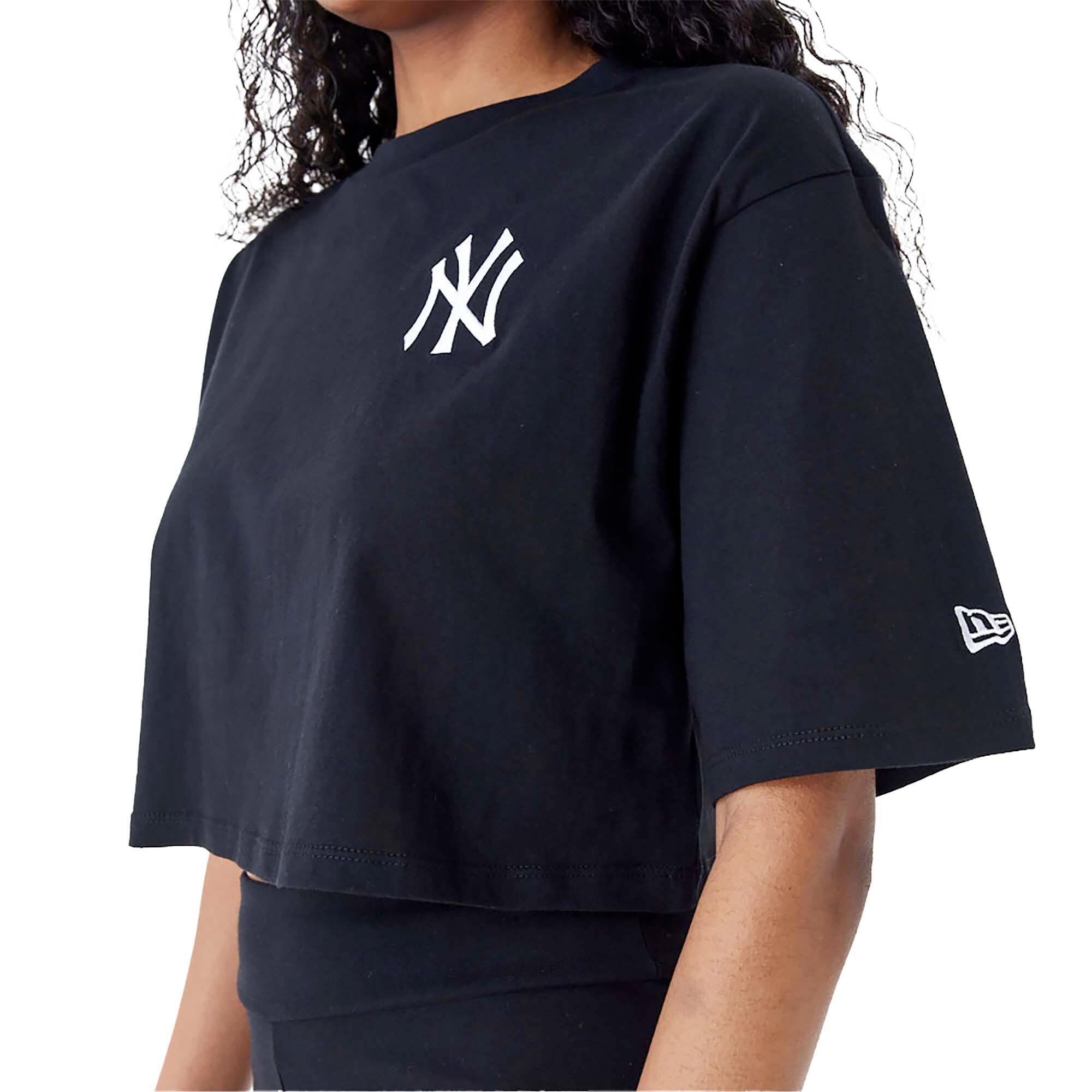 T-Shirt New Era Mlb Le Crop Tee Neyyan Blkwhi Femme 3/5