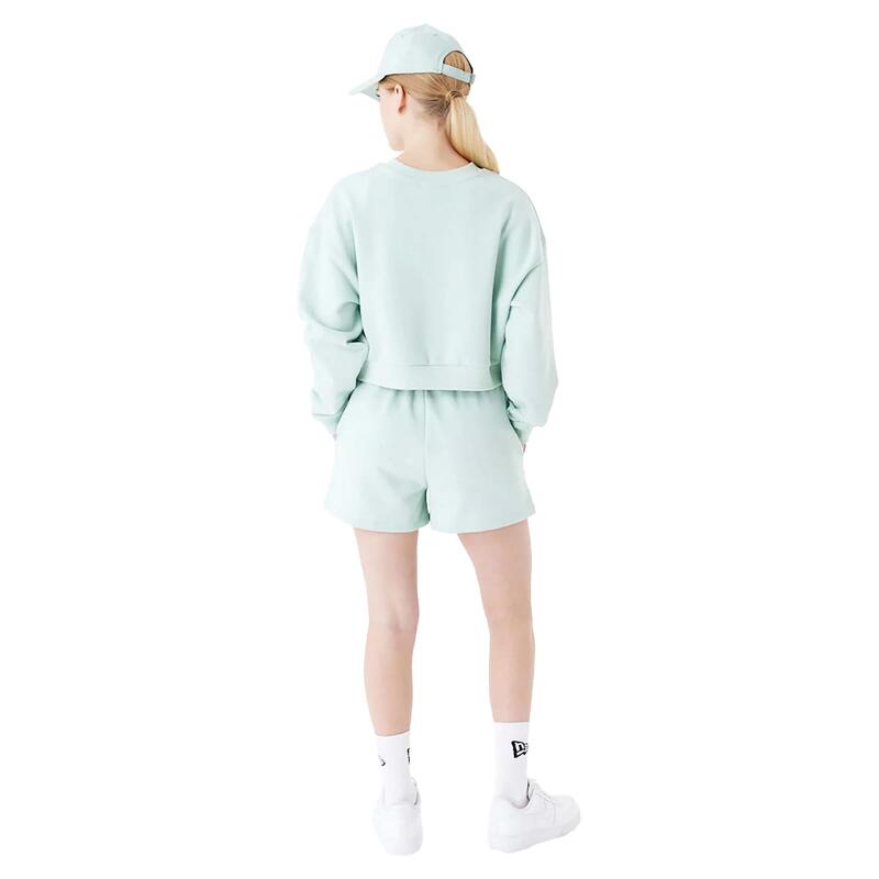 Sweat-Shirt New Era Mlb Le Crop Crew Losdod Fmtwhi Femme