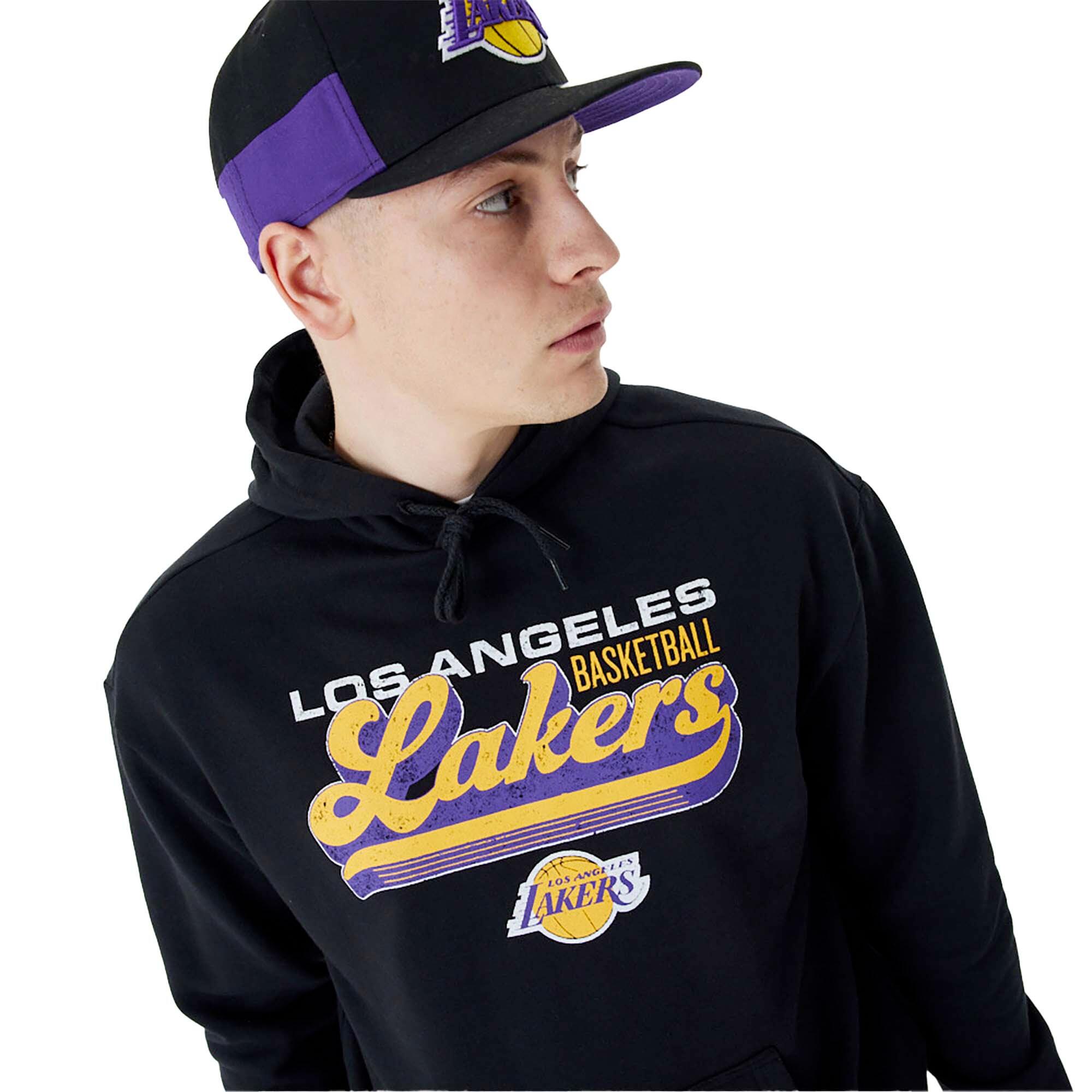 Felpa New Era Nba Graphic Os Hoody Loslak  Blkagd Adulto 4/4