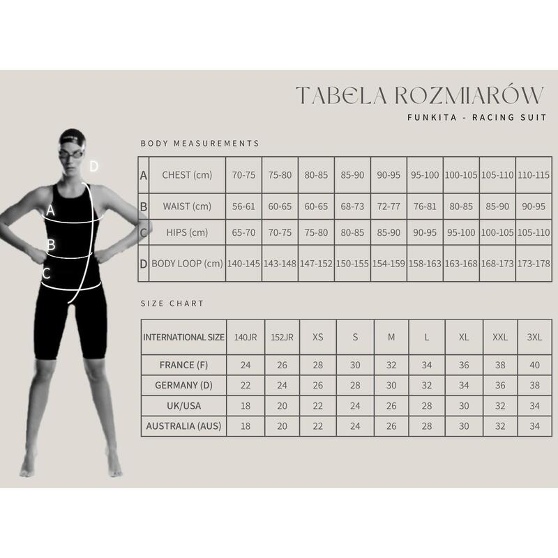 Strój startowy damski pływacki kombinezon wyścigowy Funkita Predator