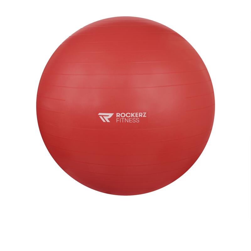 Ballon de fitness - Ballon de yoga - Ballon de gym - 75 cm - Rouge