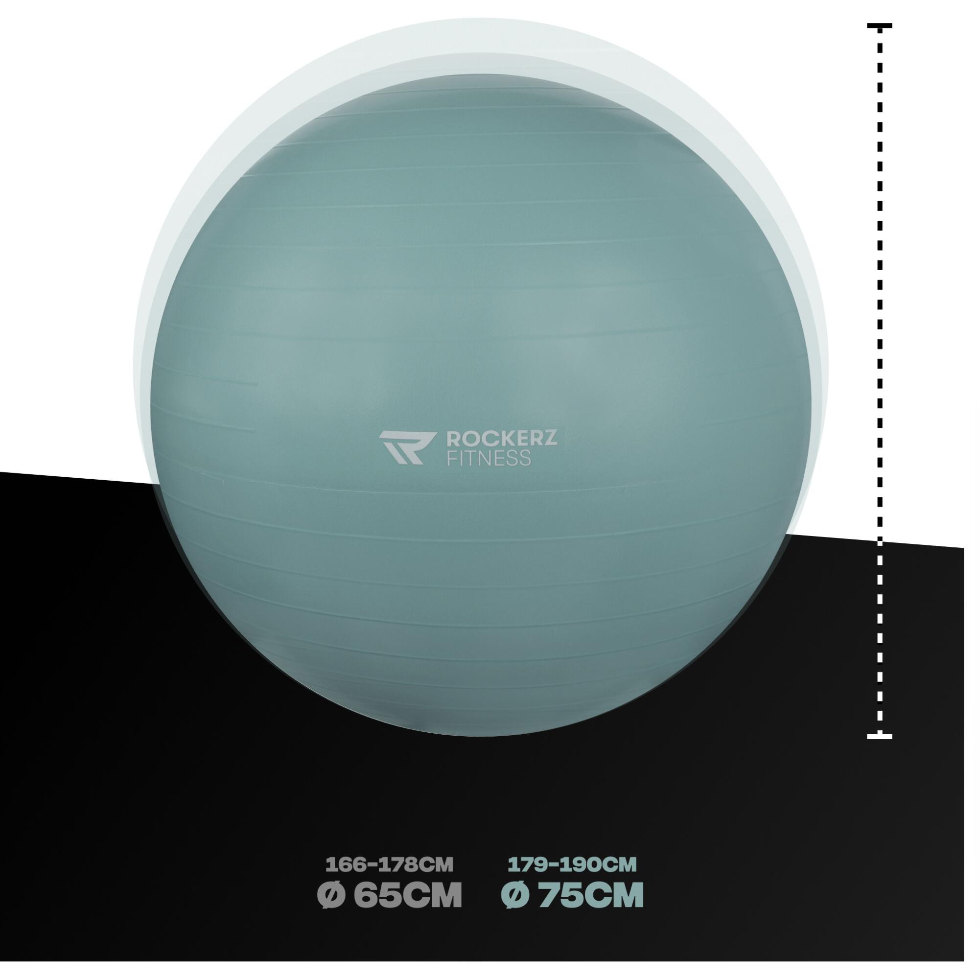 Fitness Ball – Yoga Ball – Gym Ball – Sitting Ball – 75 cm – Colour: Petrol 3/7