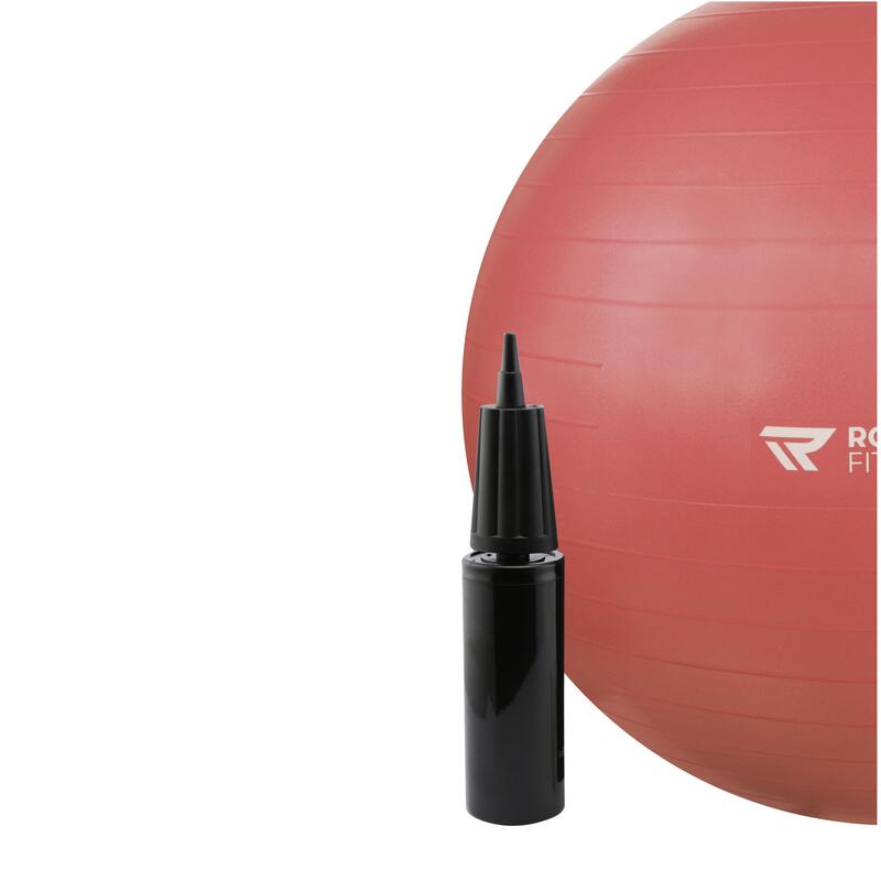bola de yoga com bomba - bola de Pilates - bola de fitness - Rosegold - 75cm