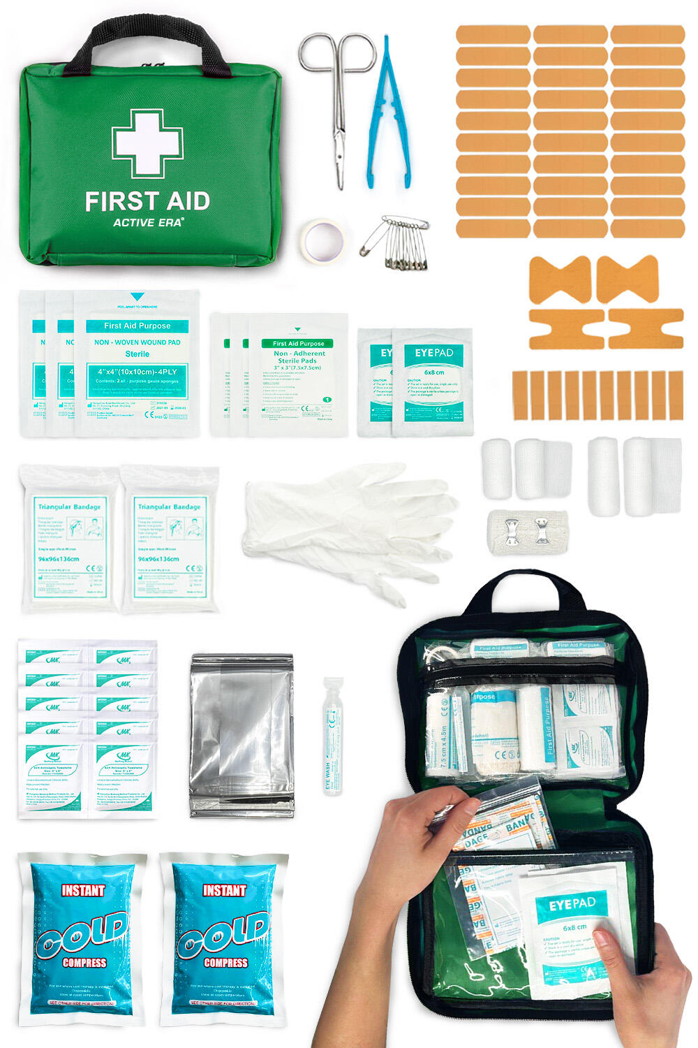 90 Piece Premium First Aid Kit Bag 3/7