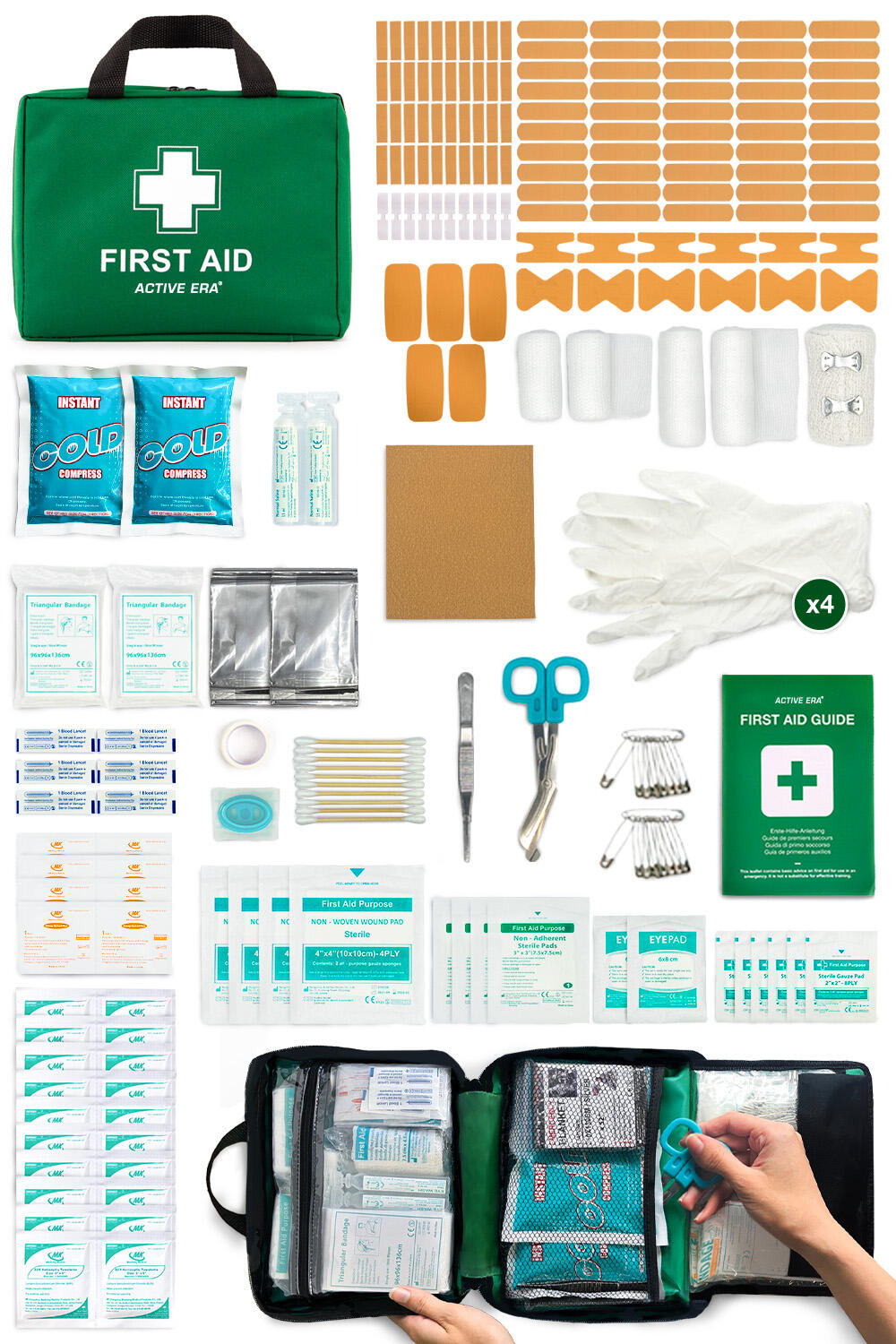 220 Piece Premium First Aid Kit Bag 3/7